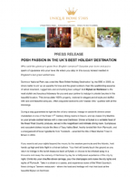 POSH PASSION IN THE UK�S BEST HOLIDAY DESTINATION