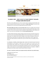 CLASSIC CHIC � ONE CLICK TO YOUR PERFECT ESCAPE