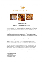 BELLA VITA, BELLA ITALIA