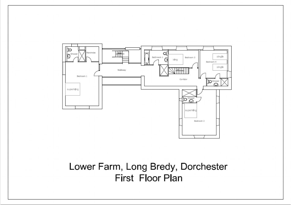Floor plan of Kingfisher Farm