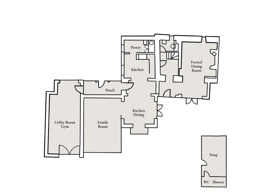 Floor plan of Lantern House