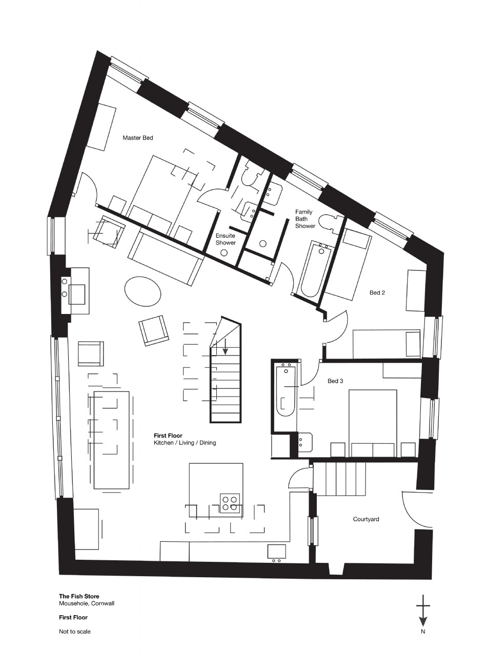 Floor plan of The Fish Store