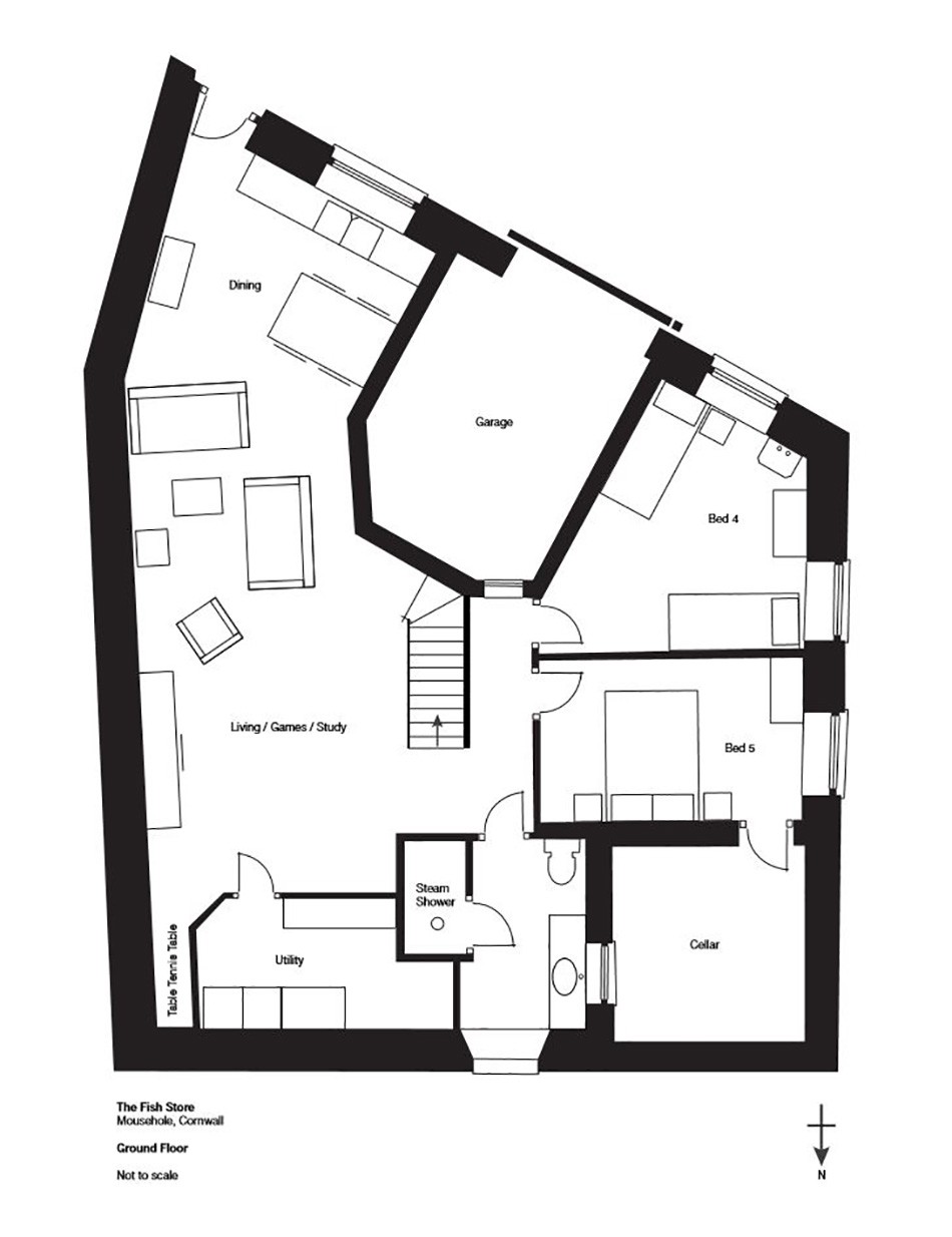 Floor plan of The Fish Store