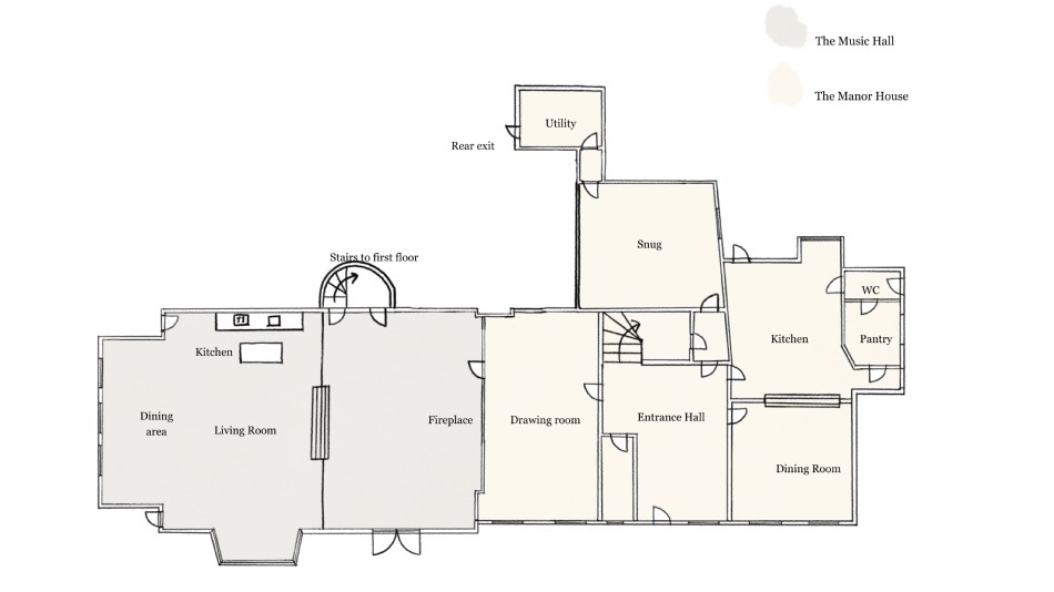 The Lost Music Hall Luxury Elopement Wedding Venue Totnes, Devon Floor Plans